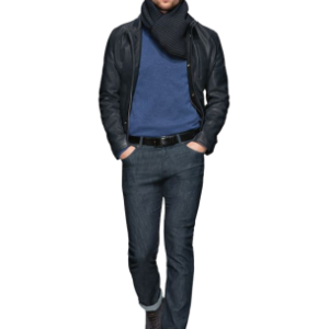 Men’s Black Leather Jacket Outfit